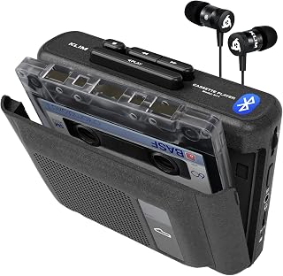 K11 Bluetooth Cassette Player, Rechargeable Battery, Earphones, Belt Clip | Retro Portable Tape Design, 1100mAh Charge Streams Music Wirelessly to Your Headphones or Speaker