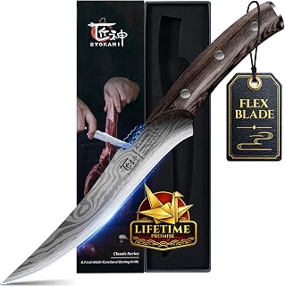 SYOKAMI Boning Knife for Meat Cutting, 6.7 Inch Fillet Knife, Wood Handle
