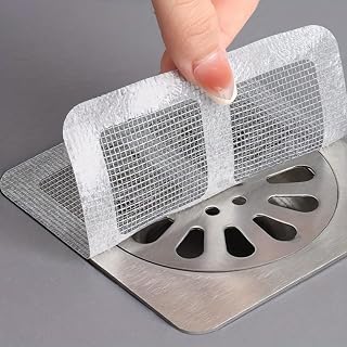 Disposable Sink Strainers - 4x4 Inch Adhesive Mesh Lid Stops Stoppers in Bathtub/Laundry Room/Kitchen (Pack of 20)