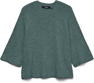 VERO MODA Vmlefile 3/4 O-Neck Pullover Noos Vmlefile Noos - Women's 3/4 Pullover (Pack of 1)