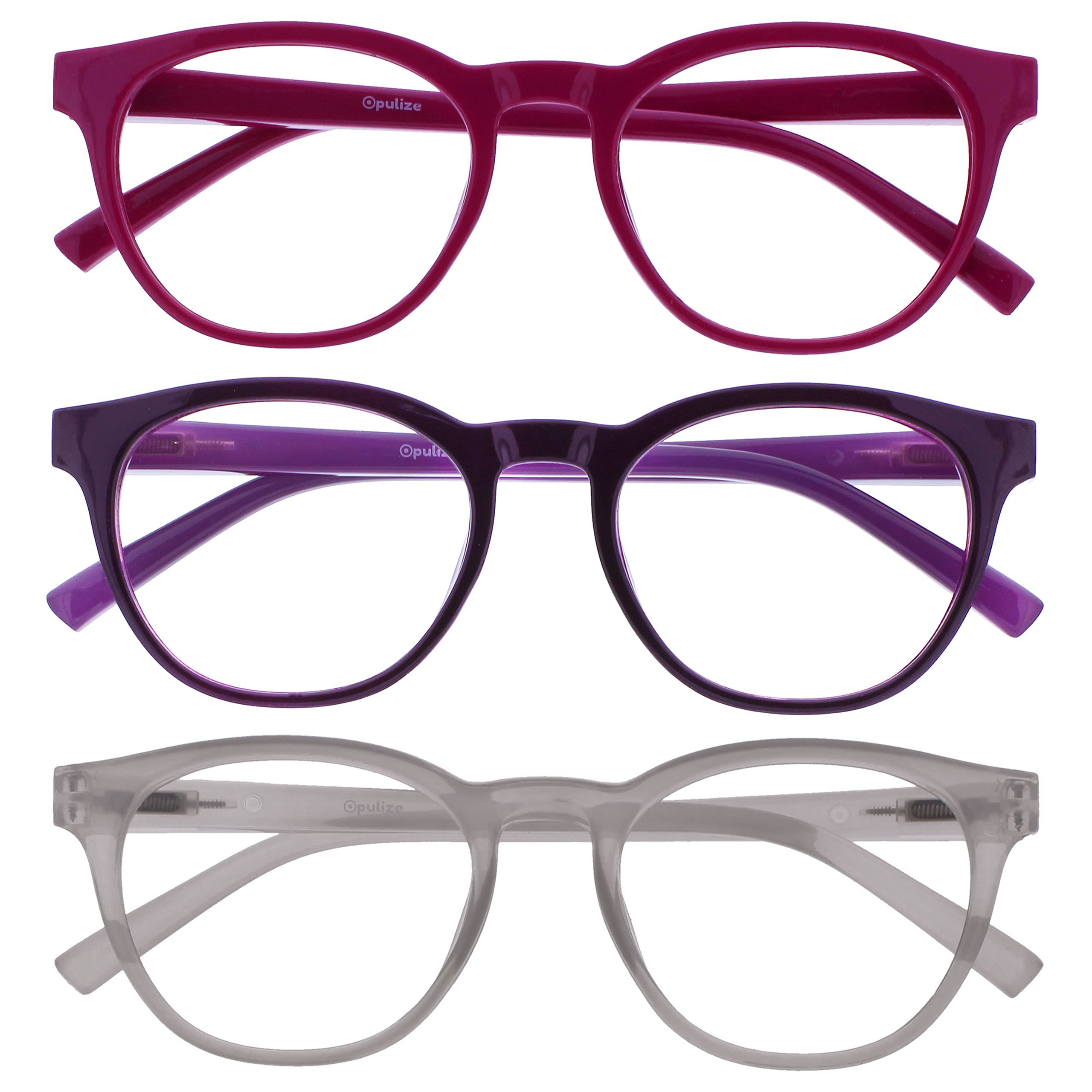 OPULIZE BLU Blue Light Filter Reading Glasses for Men and Women, Anti-Glare UV40