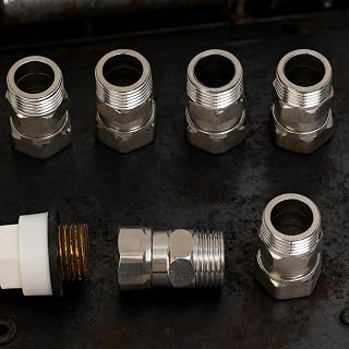 1 x Stainless Steel Pipe Connector Standard Quarter Turn Threaded Angle Valve Wall Mount Connector Corrosion Resistant