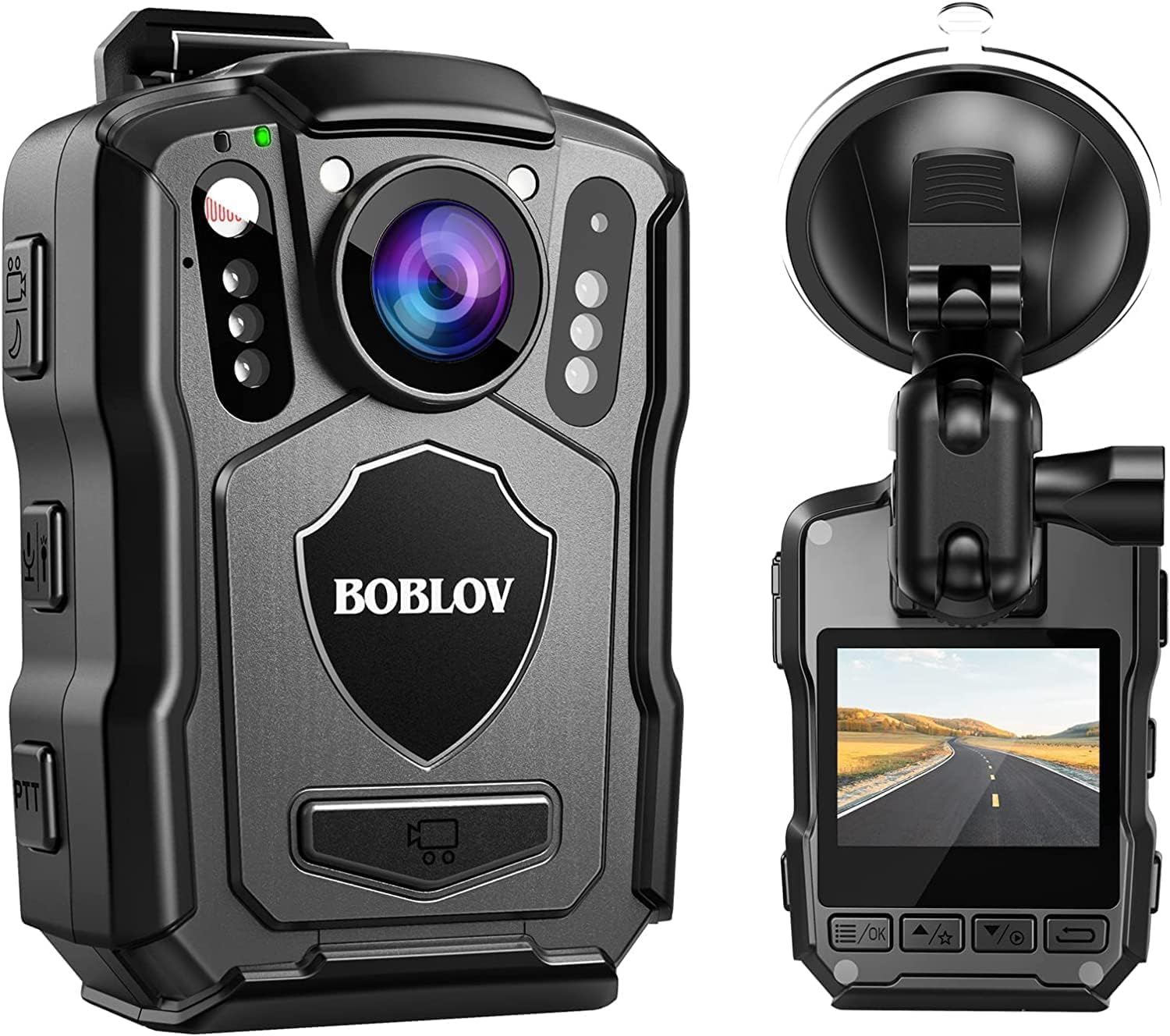 BOBLOV M5 2K Body Camera with 64GB, 4200mAh for 12 Hours, IP67 Waterproof | Poli