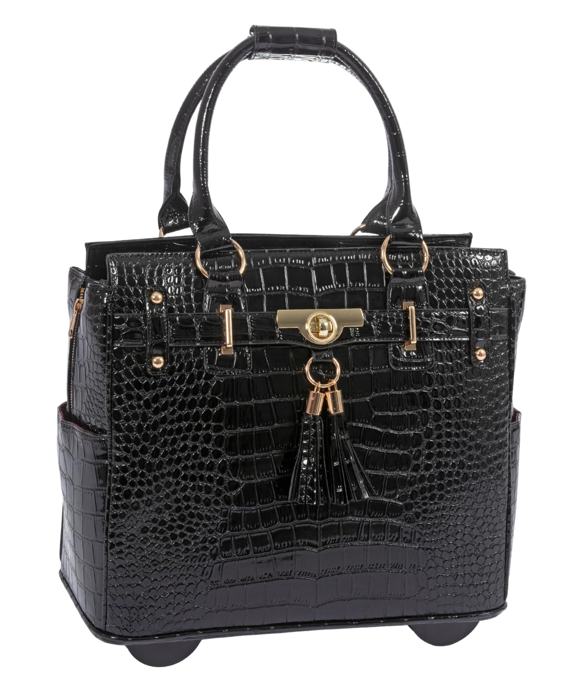 JKM & Company Rolling Laptop Bag for Women | Designer Wheeled Briefcase | Fits 1