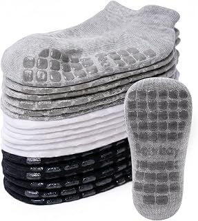 Non-slip Toddler Cotton Crew Ankle Grip Socks for Baby Walking