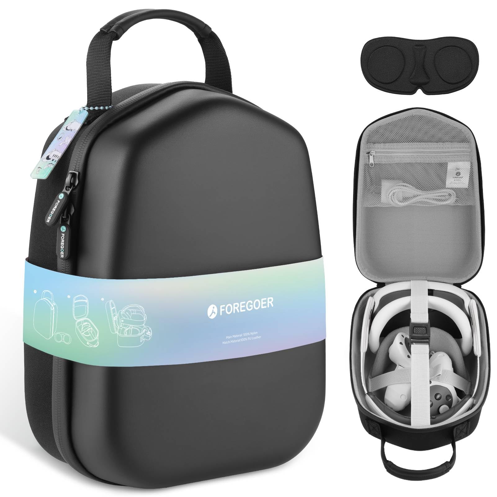 FOREGOER Hard Carrying Case Compatible with Meta Quest 3S/Quest 3/Oculus Quest 2
