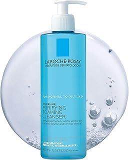 La Roche-Posay Toleriane Purifying Foaming Facial Cleanser with Niacinamide | Oil free face wash for sensitive skin with niacinamide and ceramides. Pore cleanser that won’t dry out skin and is soap free.