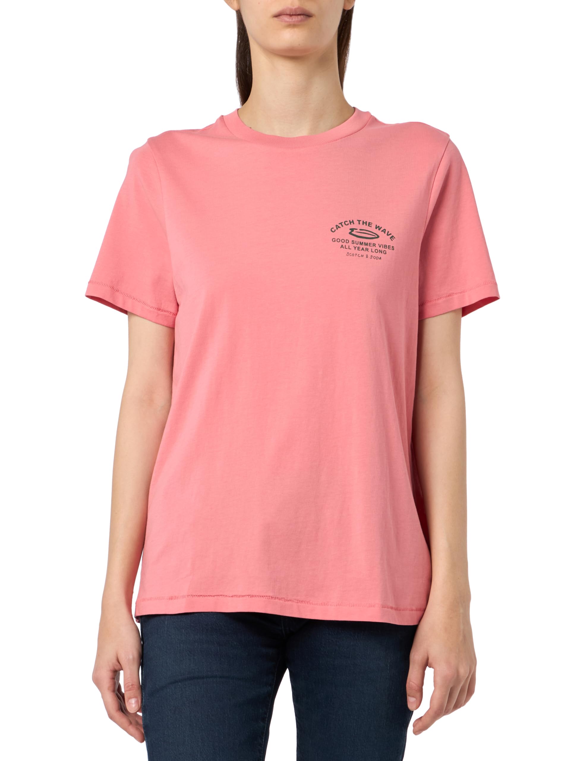 Scotch & Soda Left Chest Artwork T-Shirt for Women