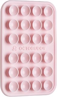 OCTOBUDDY Classic - Silicone Suction Phone Case Adhesive Mount, Chalk Pink | Hands-Free, Strong Grip Holder for Selfies and Videos - iPhone and Android Compatible - 2.25″ x 3.25″
