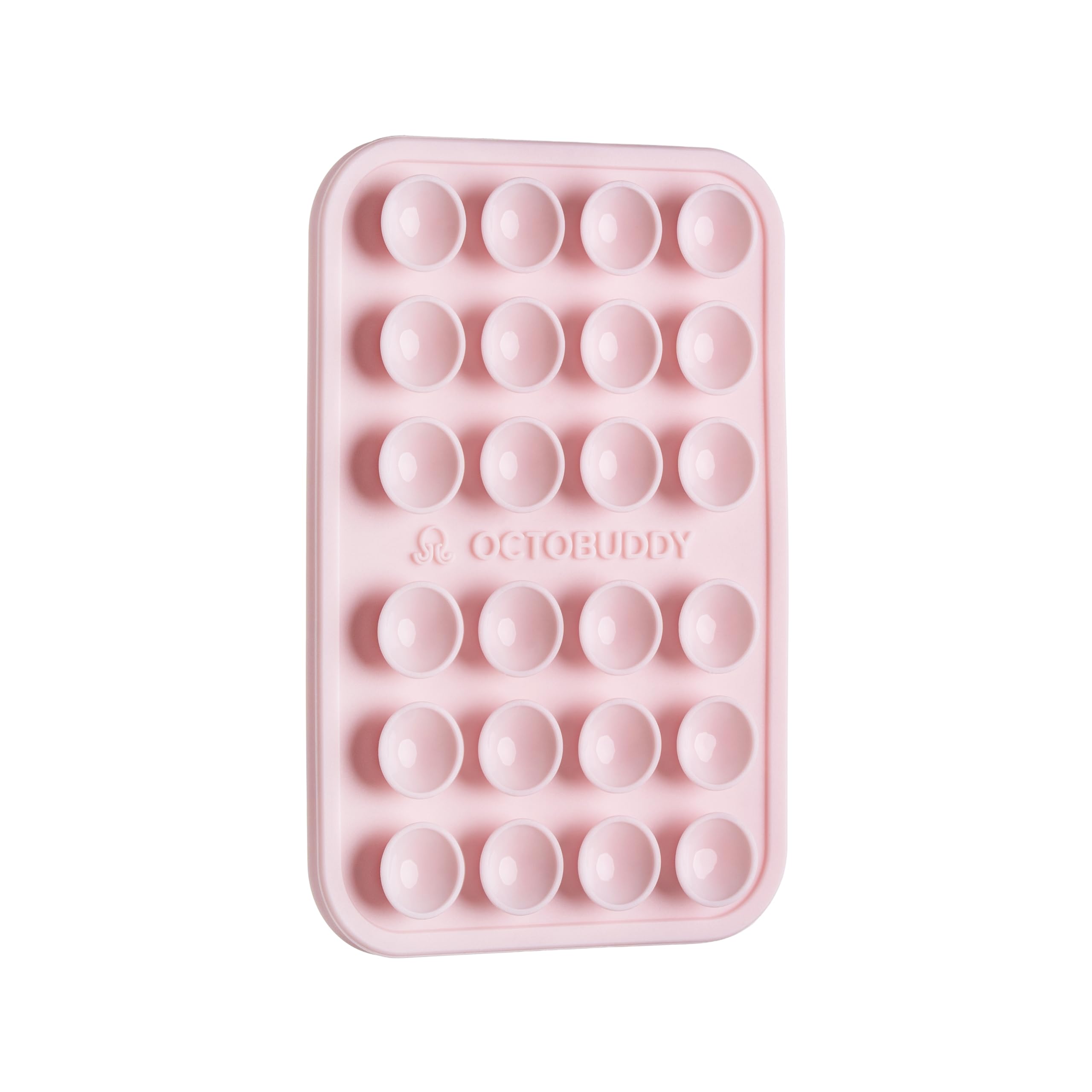 OCTOBUDDY Classic - Silicone Suction Phone Case Adhesive Mount, Chalk Pink | Han