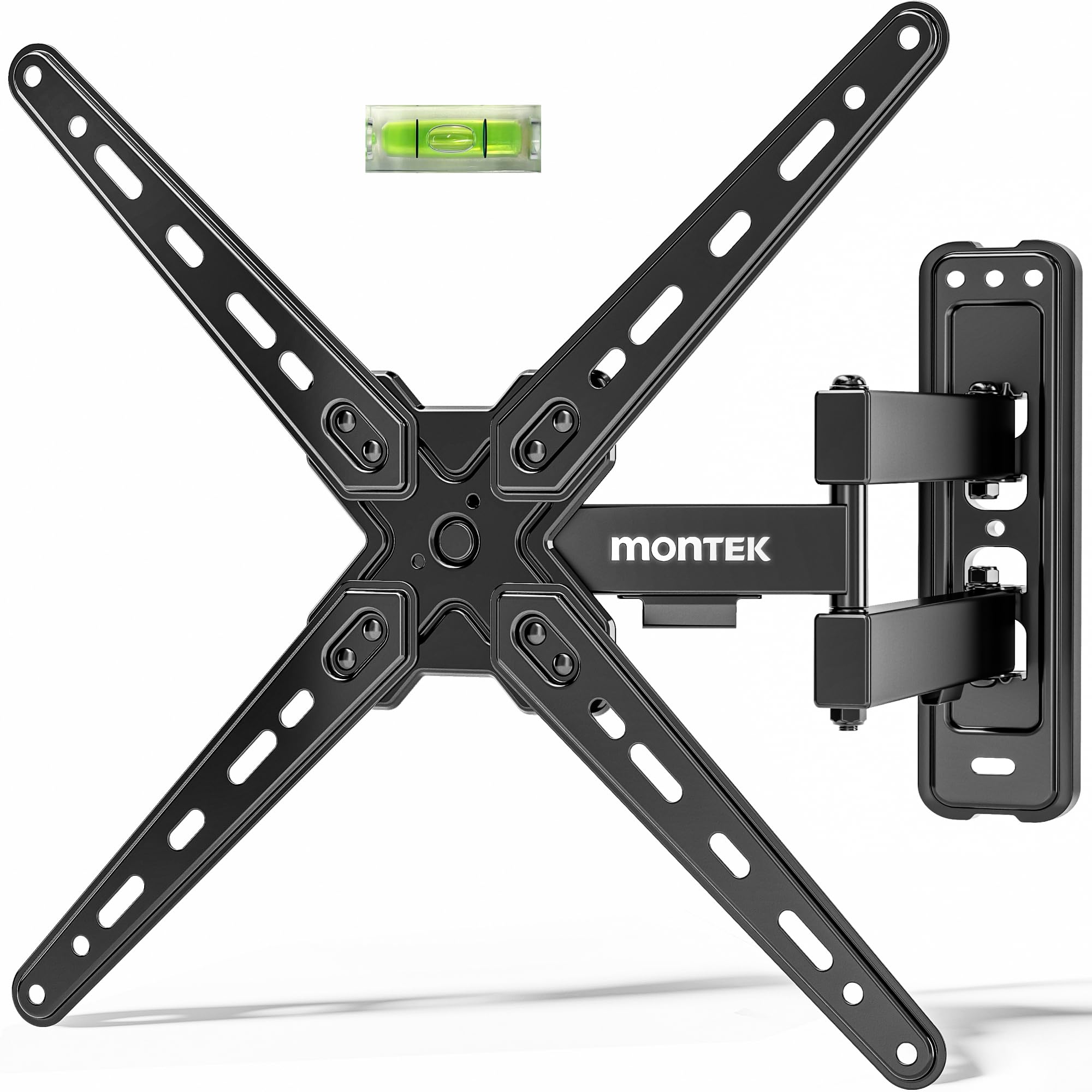 monTEK Full Motion TV Wall Mount for 13-55 Inch TVs up to 55 lb | ±90° Swivel, L