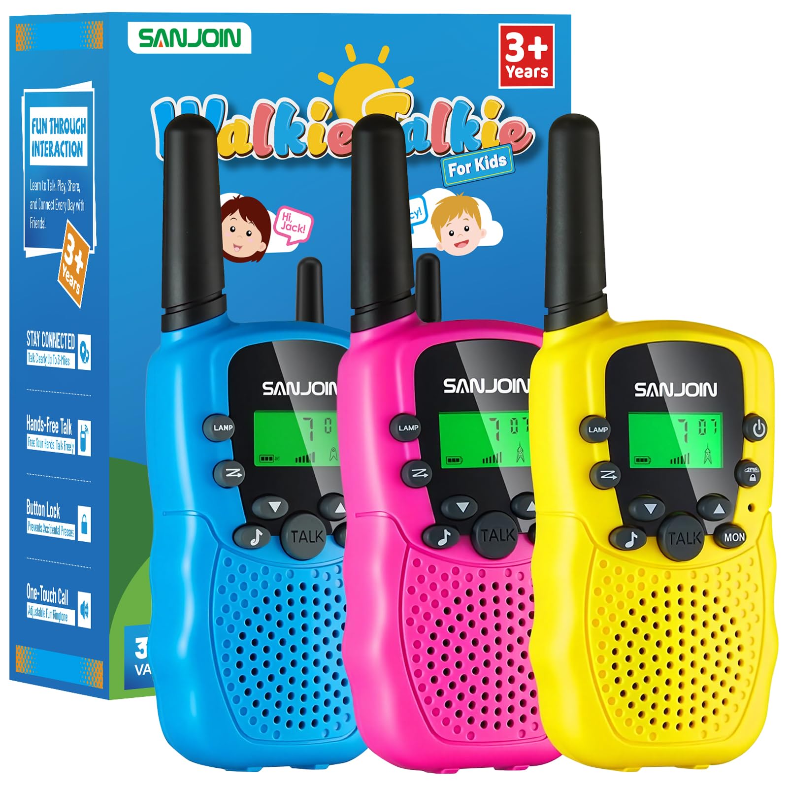 Walkie Talkies for Kids Games Outdoor Toys for 3-12 Year Old Boys Girls | 3 Mile