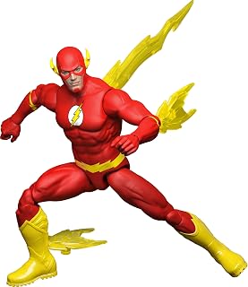 Mattel DC Premier Series 1 The Flash 6.5-inch Action Figure | 22 Points of Articulation, Super Hero with Detailed Design, Speed Effects & Lightning Bolt Accessories