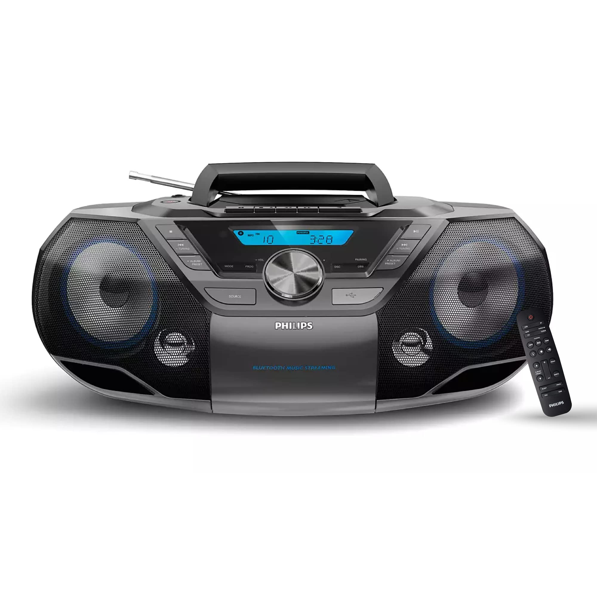 Philips Portable CD Player Boombox Bluetooth with Cassette Player All in one Pow