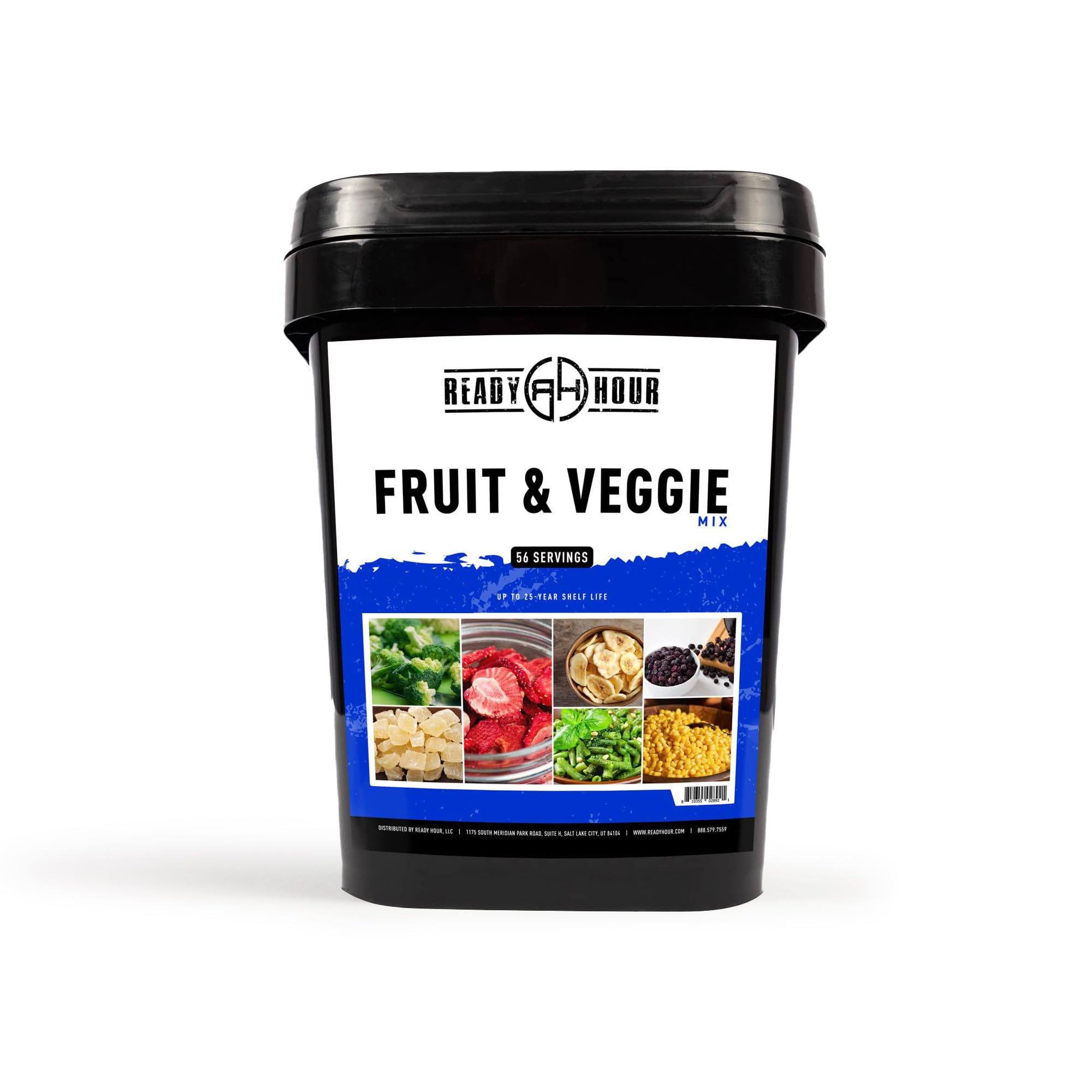 Ready Hour, Fruit & Veggie Mix, Non-Perishable Freeze-Dried Food, 30-Year Shelf 