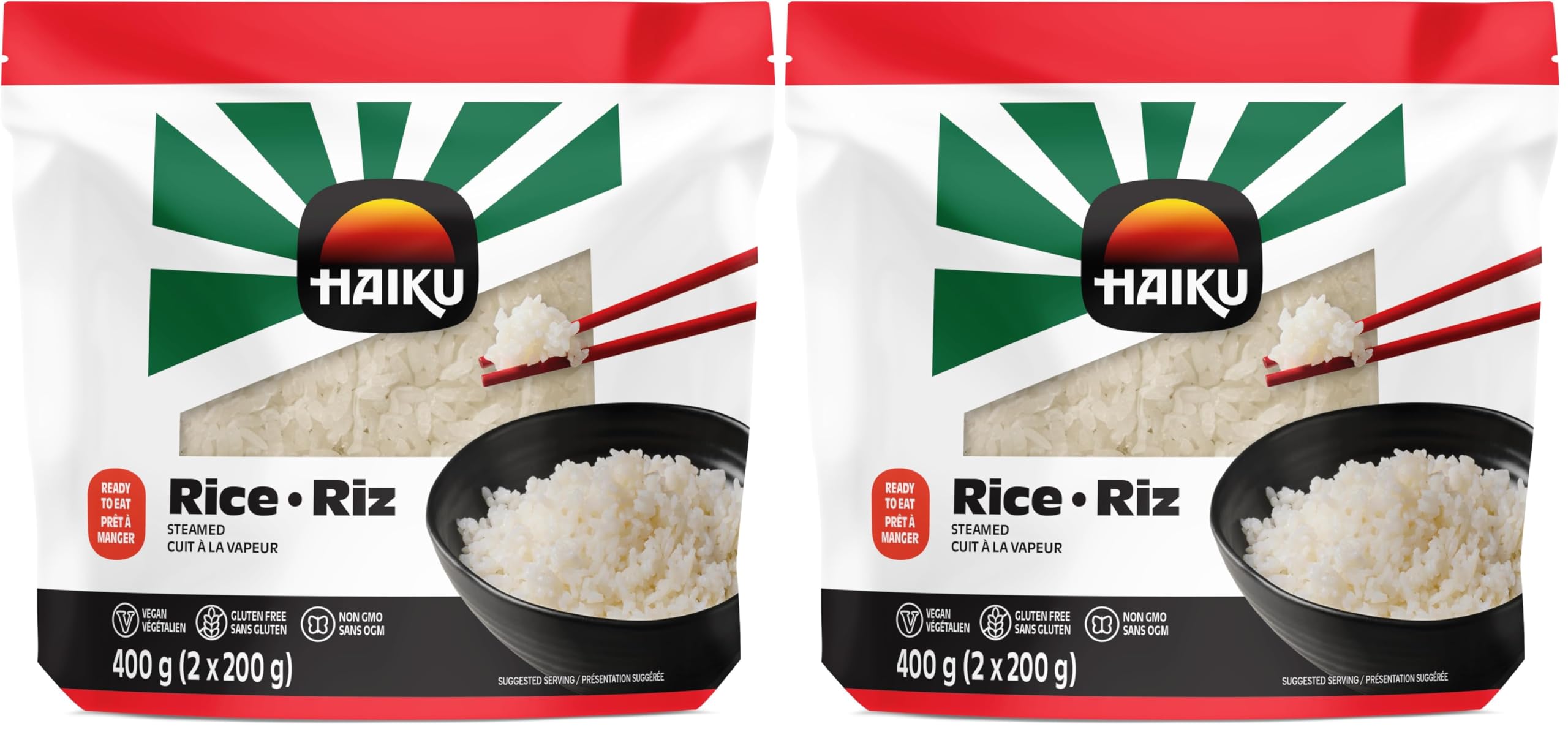 Haiku Pre Cooked Rice | Instant Steamed White Rice | Microwave Ready in 2 to 3 M