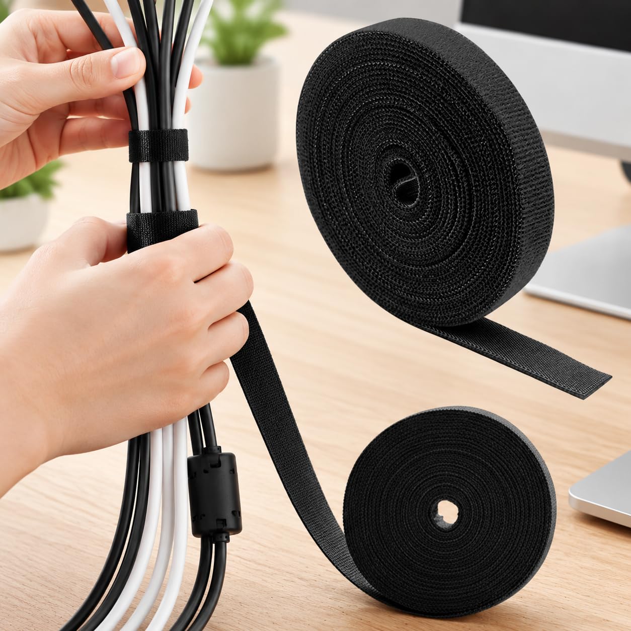 25M Pack x 1 Reusable Cable Tie, Adjustable Straps, Cable Organizer, Cable Winde