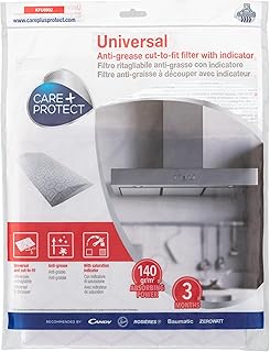 CARE + PROTECT Universal Anti-Grease Cooker Hood Filter with Indicator, 47 | Can be cut to size; self-extinguishing; absorbency 140 g/m²; lasts up to 3 months