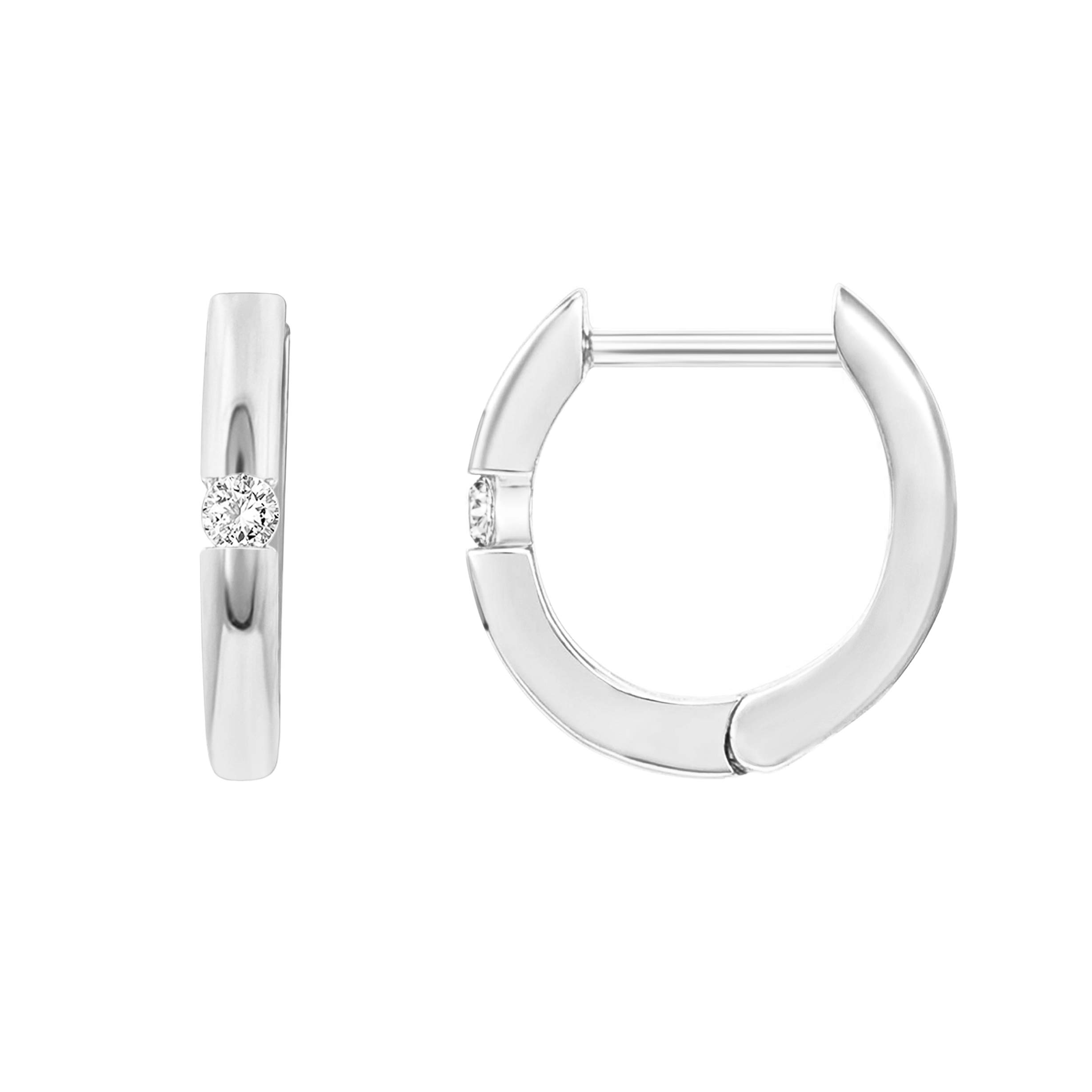 PAVOI 14K Gold Plated Cubic Zirconia Small Huggie Hoop Earrings for Women