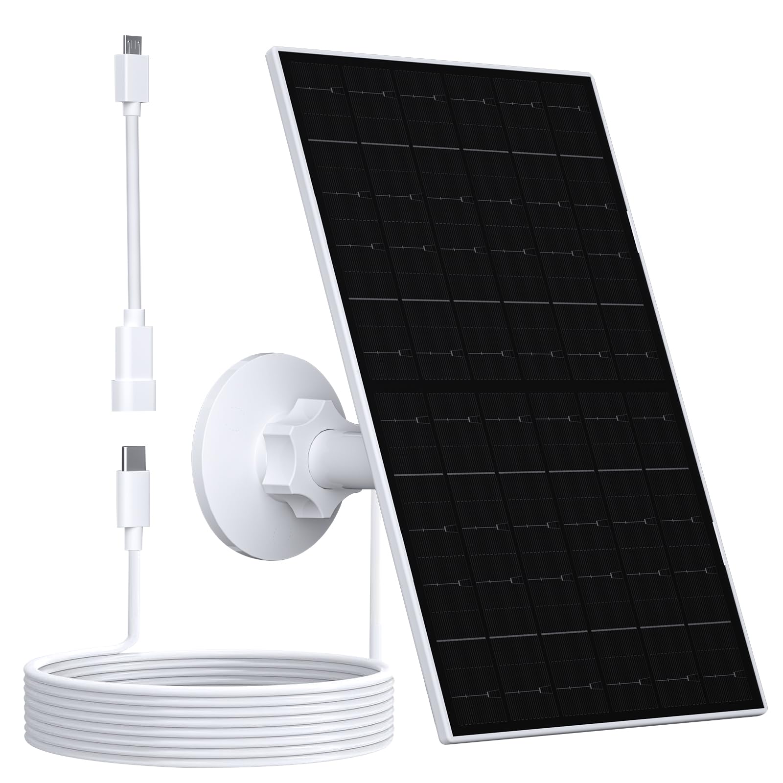 VUEBEE 7W Solar Panel for EufyCam, USB-C and Micro USB Charger | IP65 Waterproof