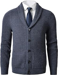 Mens Shawl Collar Cable Knit Button Down Merino Wool Cardigan A Modern Classic That Never Goes Out Of Style