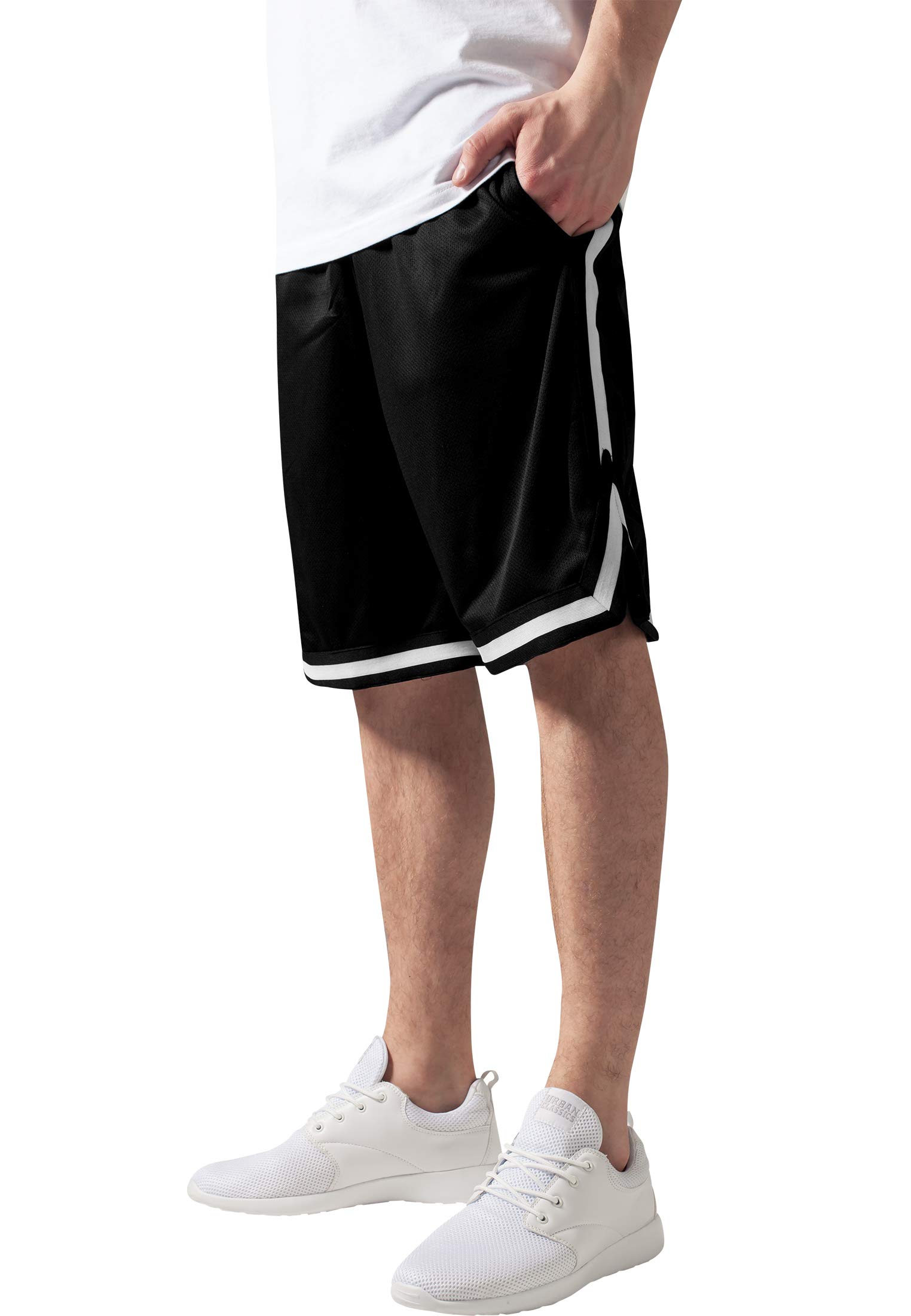 Urban Classics Men's Short Stripes Mesh Relaxed Fit S M L XL XXL 3XL 4XL 5XL