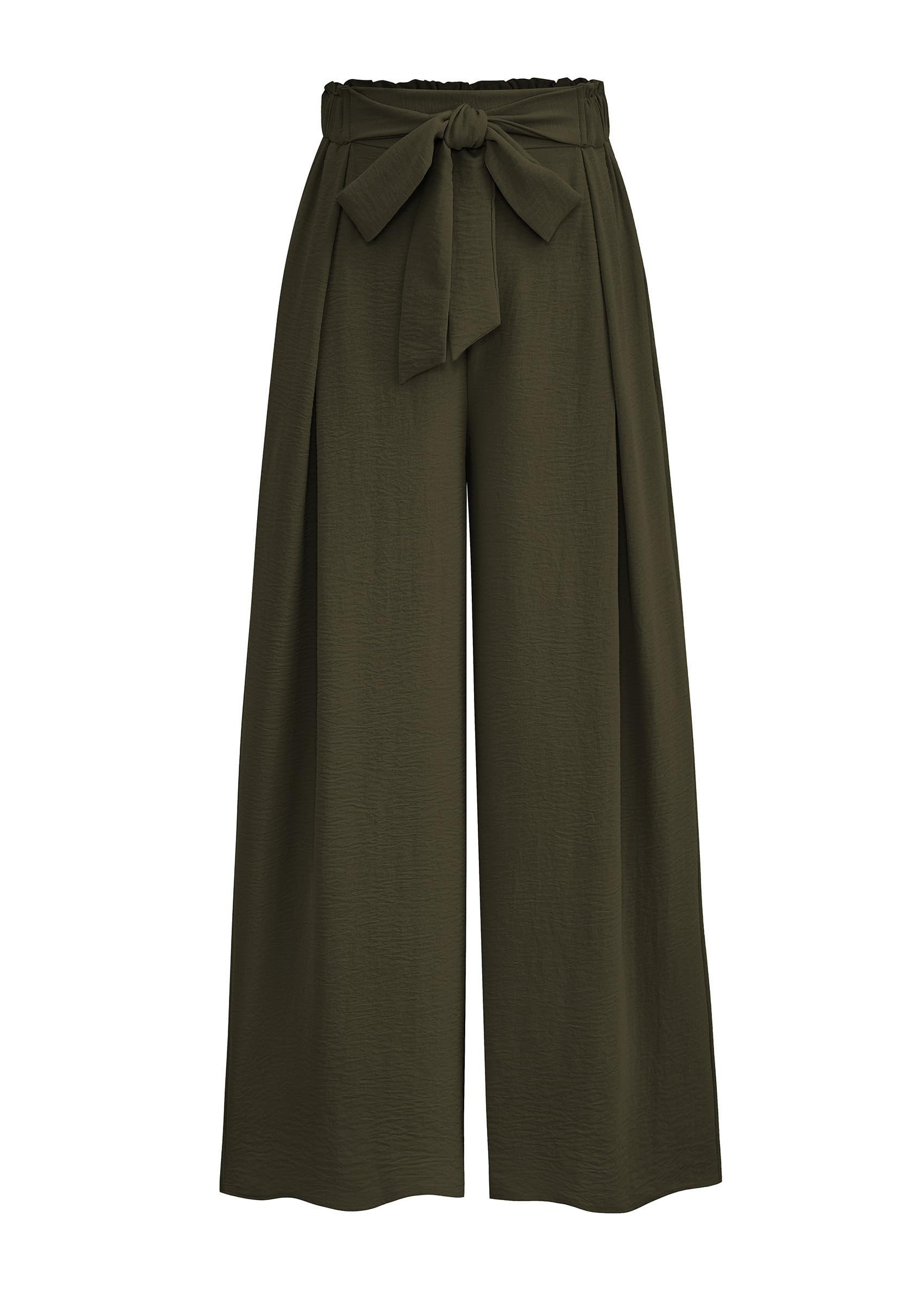 PRETTYGARDEN Women Work Trousers Wide Leg Casual High Waist Loose Palazzo Trouse