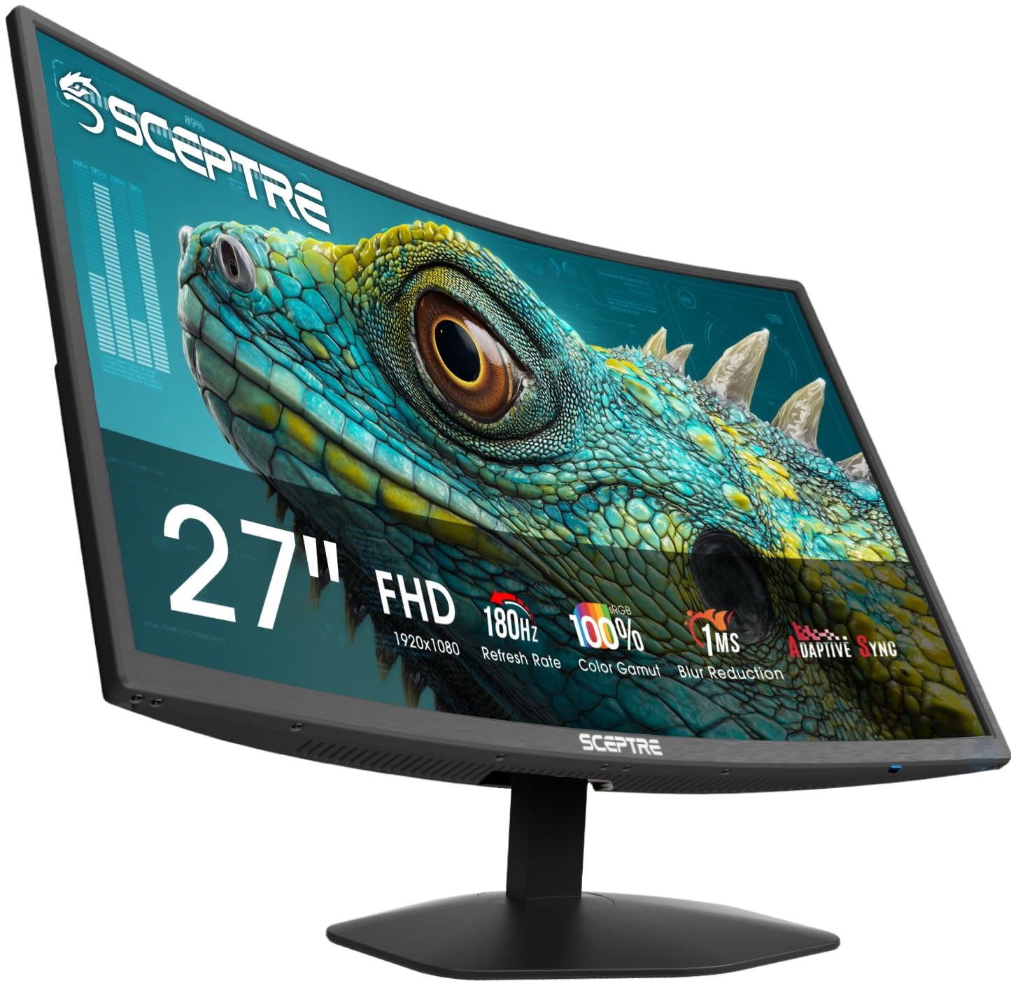New! Sceptre Curved 27-inch Prime Gaming Monitor DisplayPort x2 180Hz HDMI x2 18