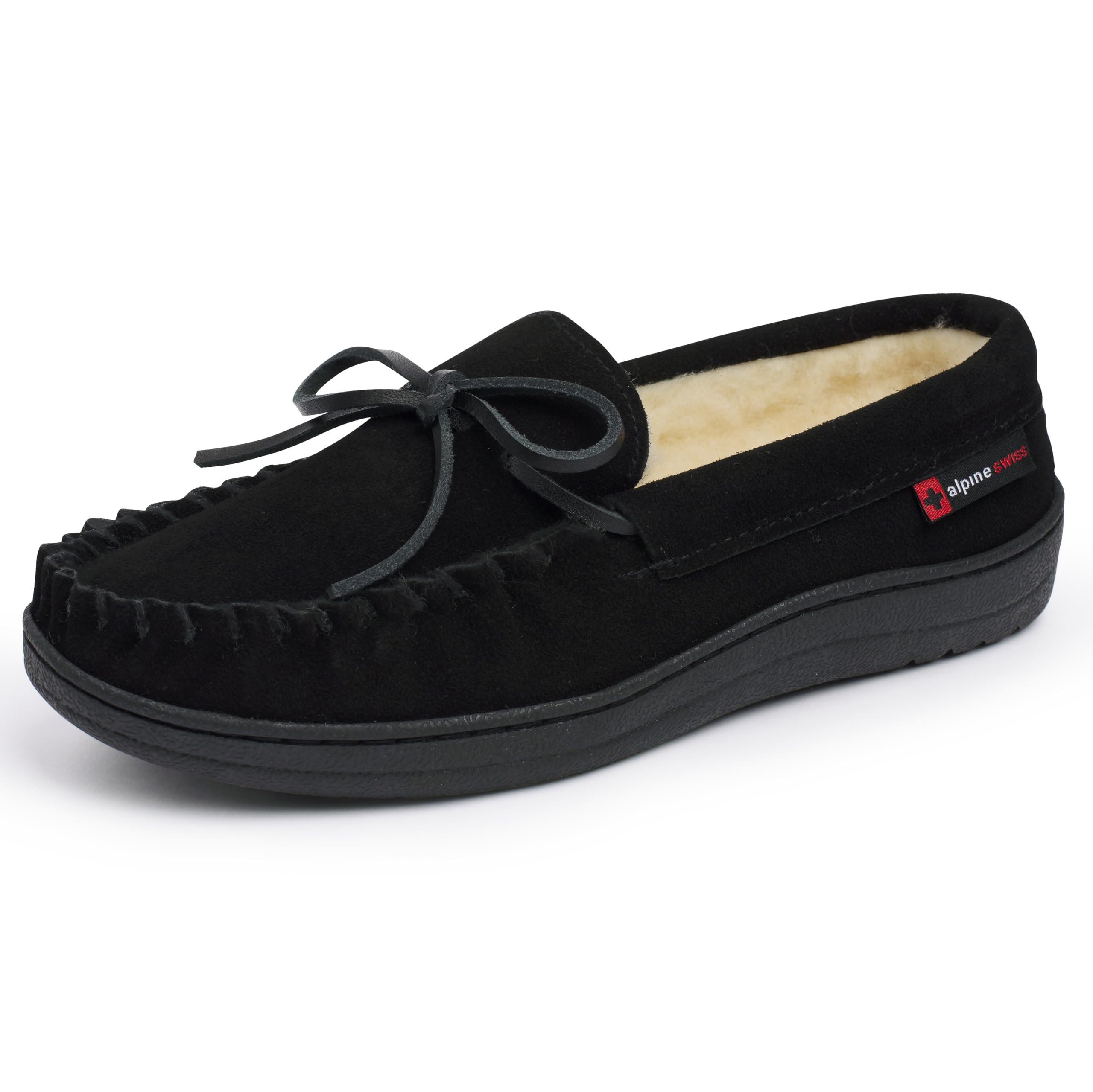 alpine swiss Sabine Women's Genuine Sheepskin Moccasin Slippers