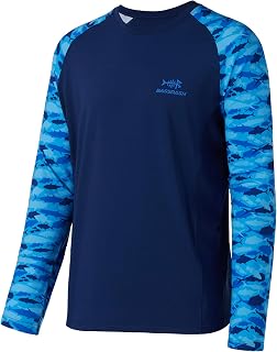 Bassdash Men's Long Sleeve Shirt Camouflage Performance Shirt with Sun Protection UPF 50 Quick Dry