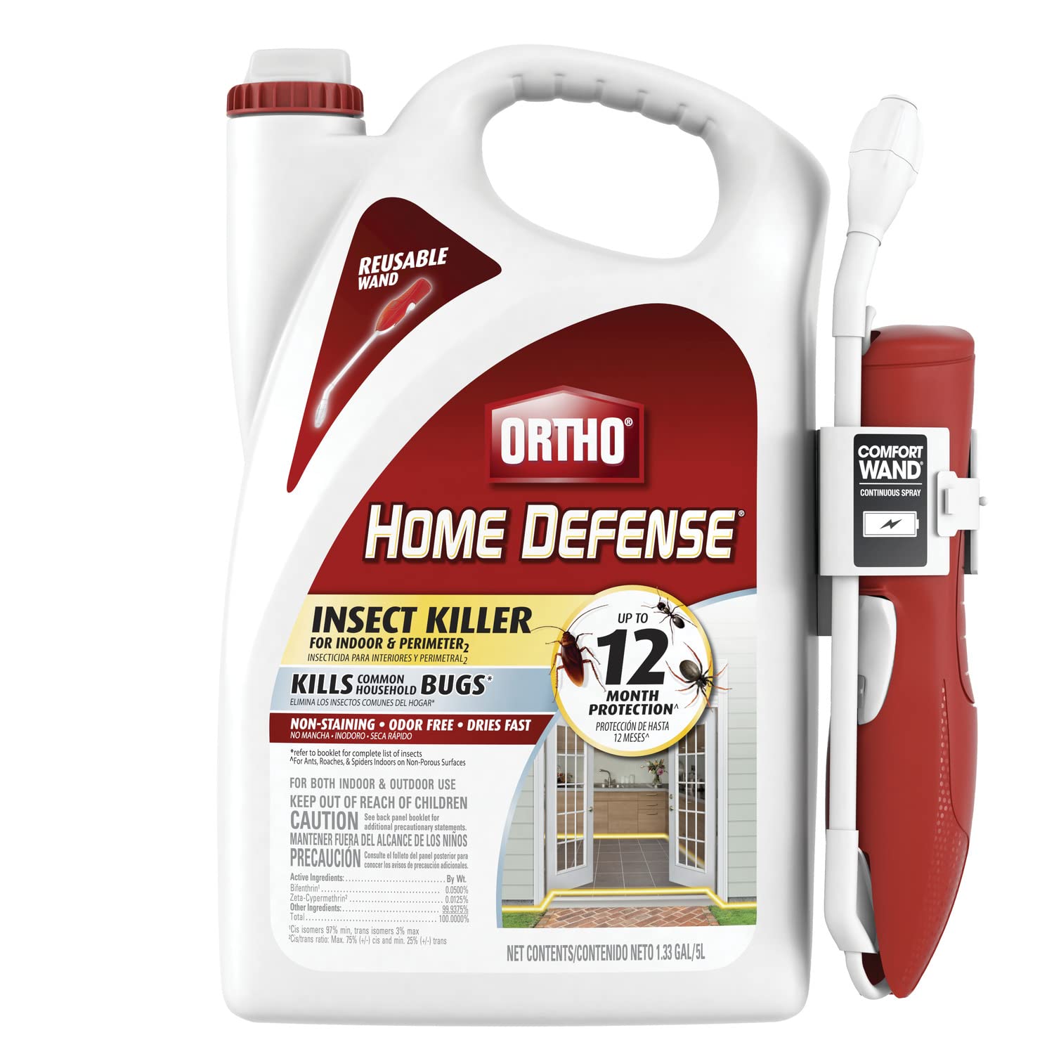 Ortho Home Defense Insect Killer for Indoor & Perimeter2, Wand, 1.33 gal. | Read
