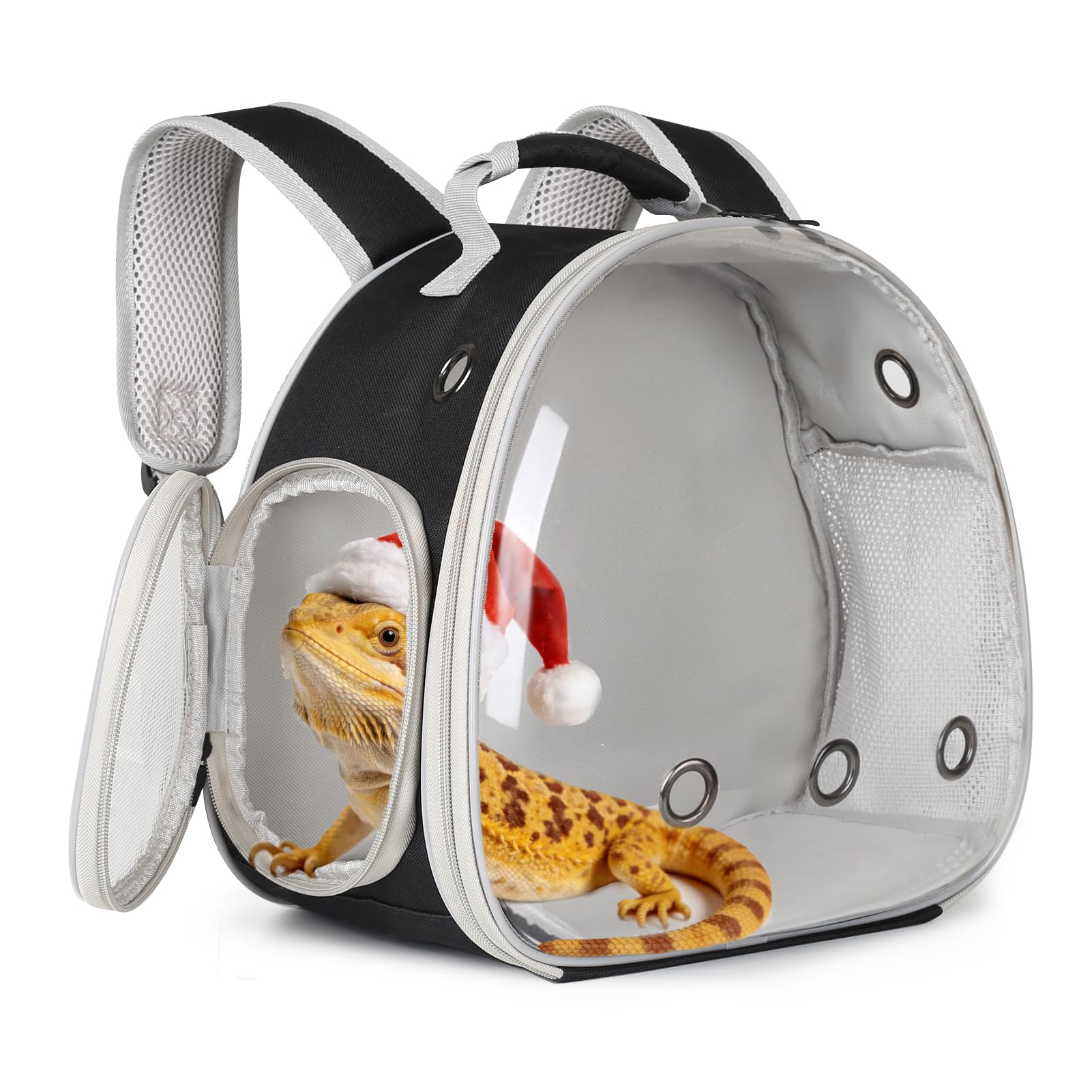 Guinea Pig Backpack Carrier, Bearded Dragon Carrier Backpack with Clear Bubble W
