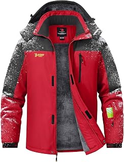 TBMPOY Giacche invernali da sci da uomo impermeabili foderate in pile