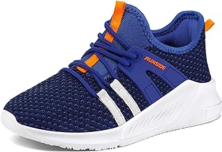RUNSIDE Boys Girls Tennis Shoes Kids Lightweight Breathable Sneakers Lace-up Running Athletic Shoes for Toddler/Little Kid/Big Kid
