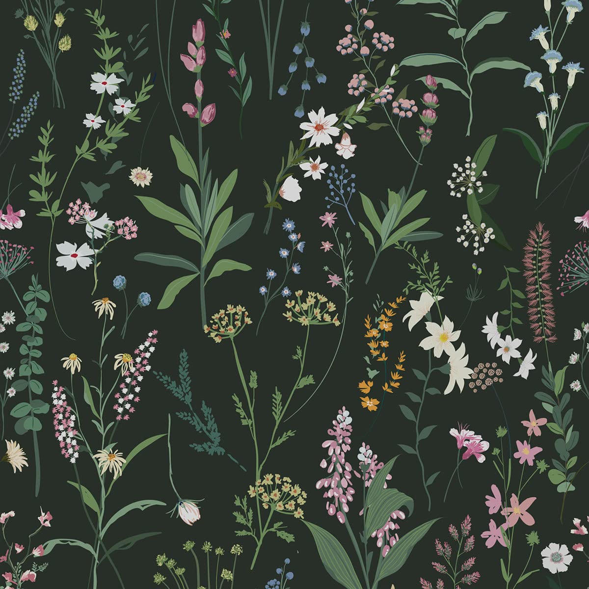 GaliGali Peel and Stick Wallpaper Floral Boho Wall Paper Vintage 17.3"x393" | Wa