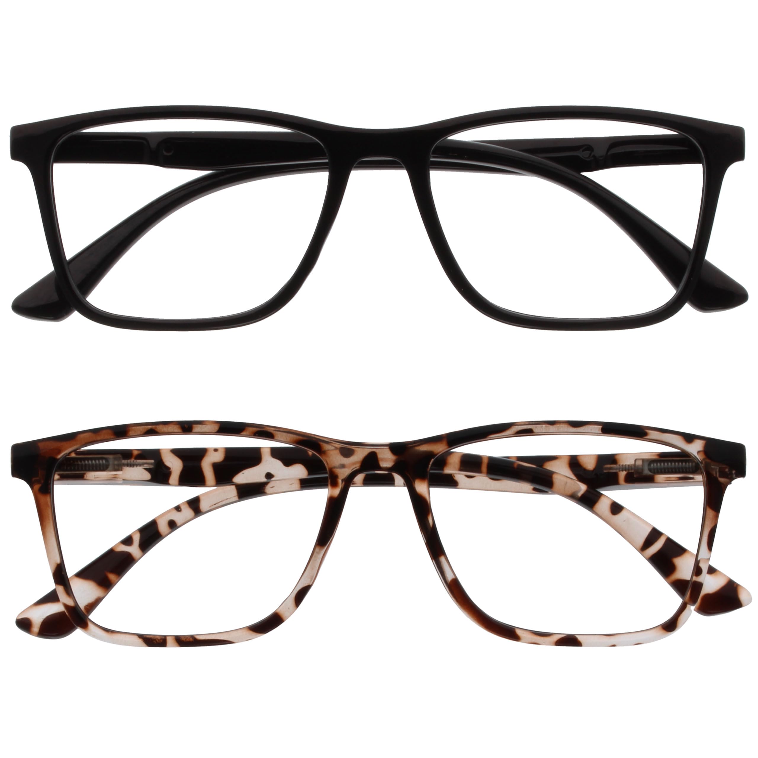 OPULIZE NYX Blue Light Blocking Reading Glasses - Rectangular Frame - UV Anti-Gl
