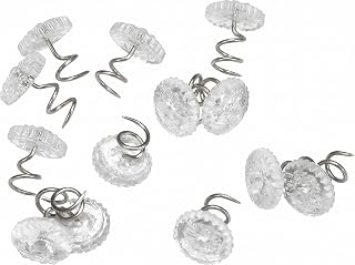 30 Pcs Upholstery Tacks Bed Skirt Headliner Furniture Pins Upholstery Screw | 0.5 Inches Clear Heads No-Slip Fabric Twist Pins for Slipcovers, Bedskirts, Furniture, Sofa Chair Covers, Bedding Accessories