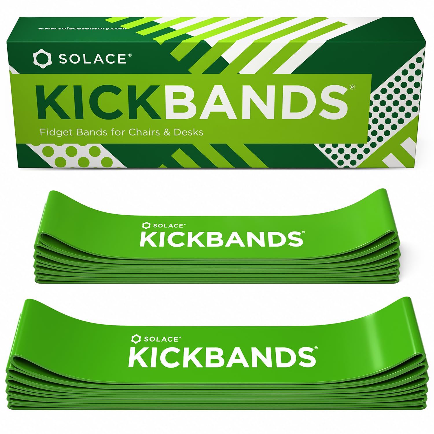 KICK BANDS Chair Bands for Kids with Fidgety Feet 12-Pack - ADHD Fidget Kickband
