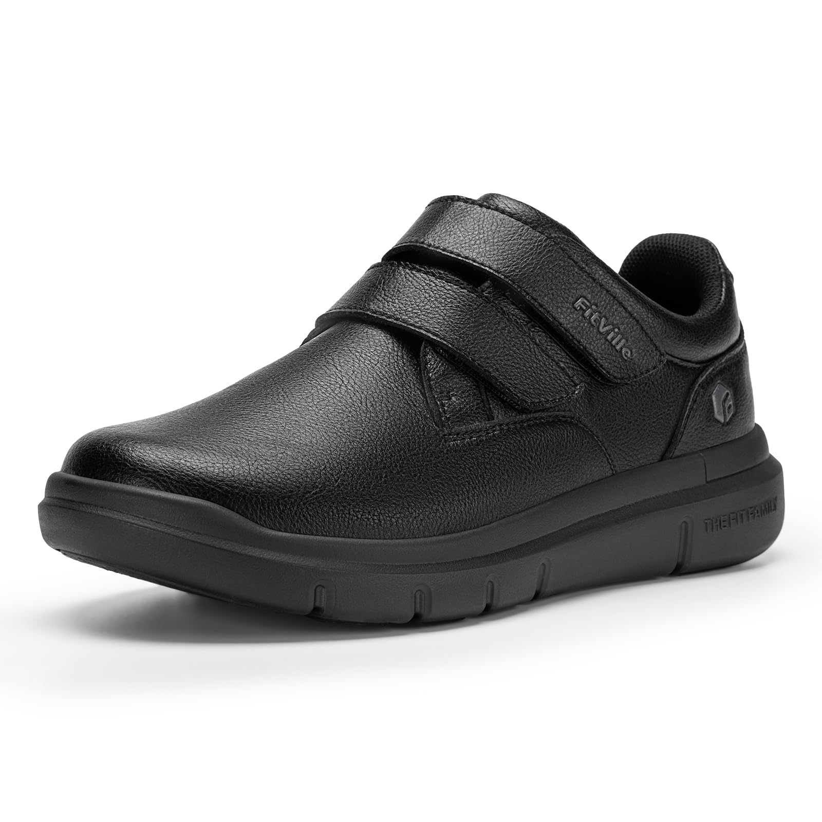 FitVille mens extra wide shoes, diabetic strappy shoes for men, wide casual walk