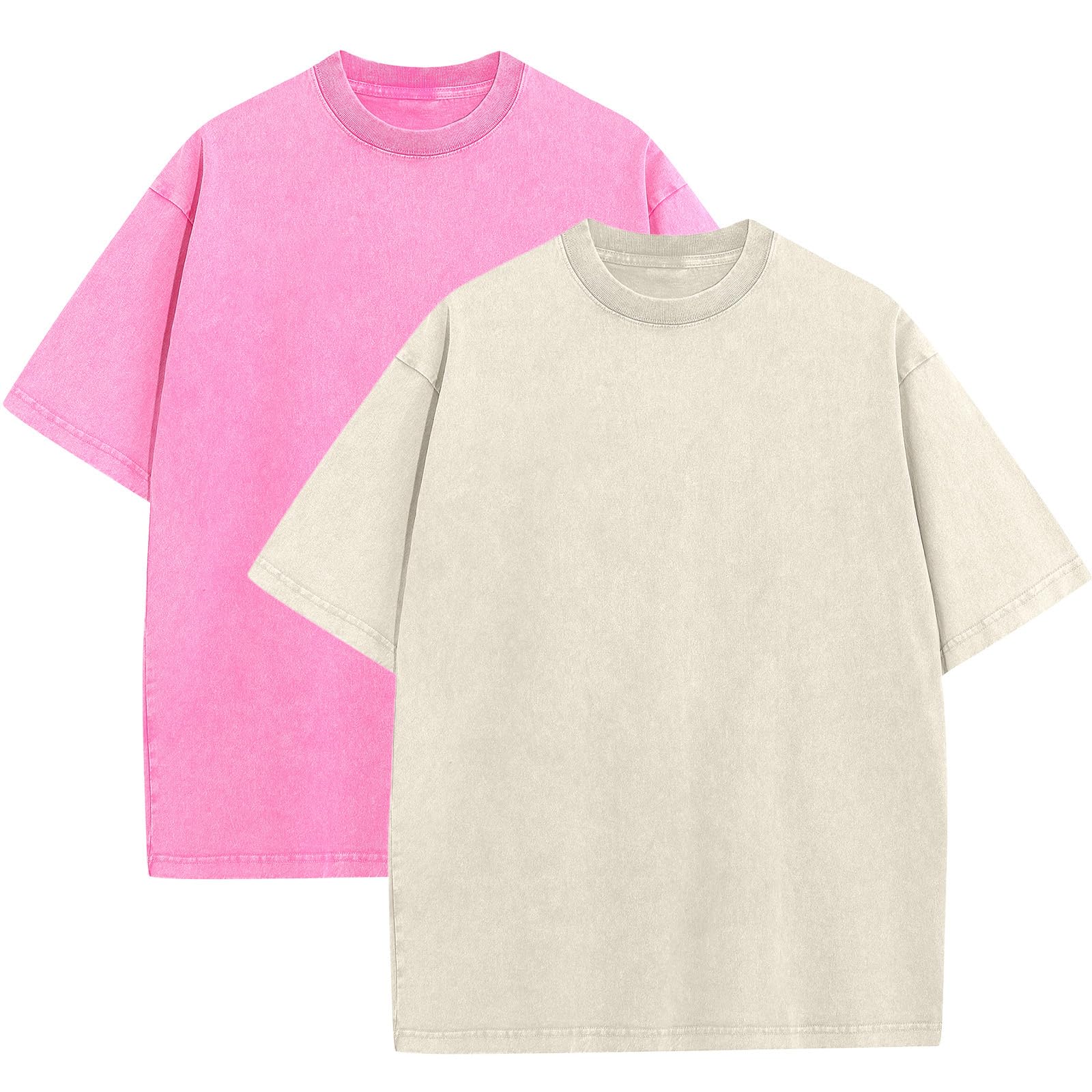 KEEPSHOWING Mens Oversized T Shirts Acid Wash Loose Fit Vintage Washed Tee Shirt