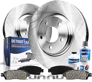 Detroit Axle - Front Brake Kit for 1.8L 2009-2019 Toyota Corolla | 2009-2013 Matrix Scion xD 2011 2012 2014 2015-2018 Disc Brakes Rotors Ceramic Brake Pads 2009-2010 Pontiac Vibe Replacement