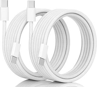 USB C Charger Cable,2-PACK 6FT/1.8M USB C to USB C Cable,60W Fast Charging | Braided USBC Phone Charger for iPhone 17 16 15 Pro,MacBook iPad Pro Air,Samsung S25 S24 S23,Google Pixel etc