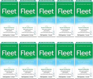 Fleet Liquid Glycerin Suppositories, 4 Count (Pack of 10)