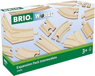 BRIO World - 33402 Expansion Pack Intermediate | Wooden Train Tracks for Kids Age 3 and Up