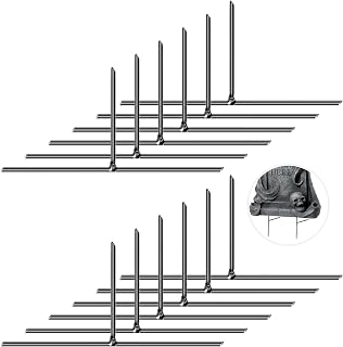 EBaokuup 12PCS Halloween Tombstone Stakes, 6.6"X3" Tombstone Metal Stakes, T-Shaped Ground Stakes for Halloween Outdoor Yard Lawn Foam Graveyard Decorations Decorations (12pcs-Black)