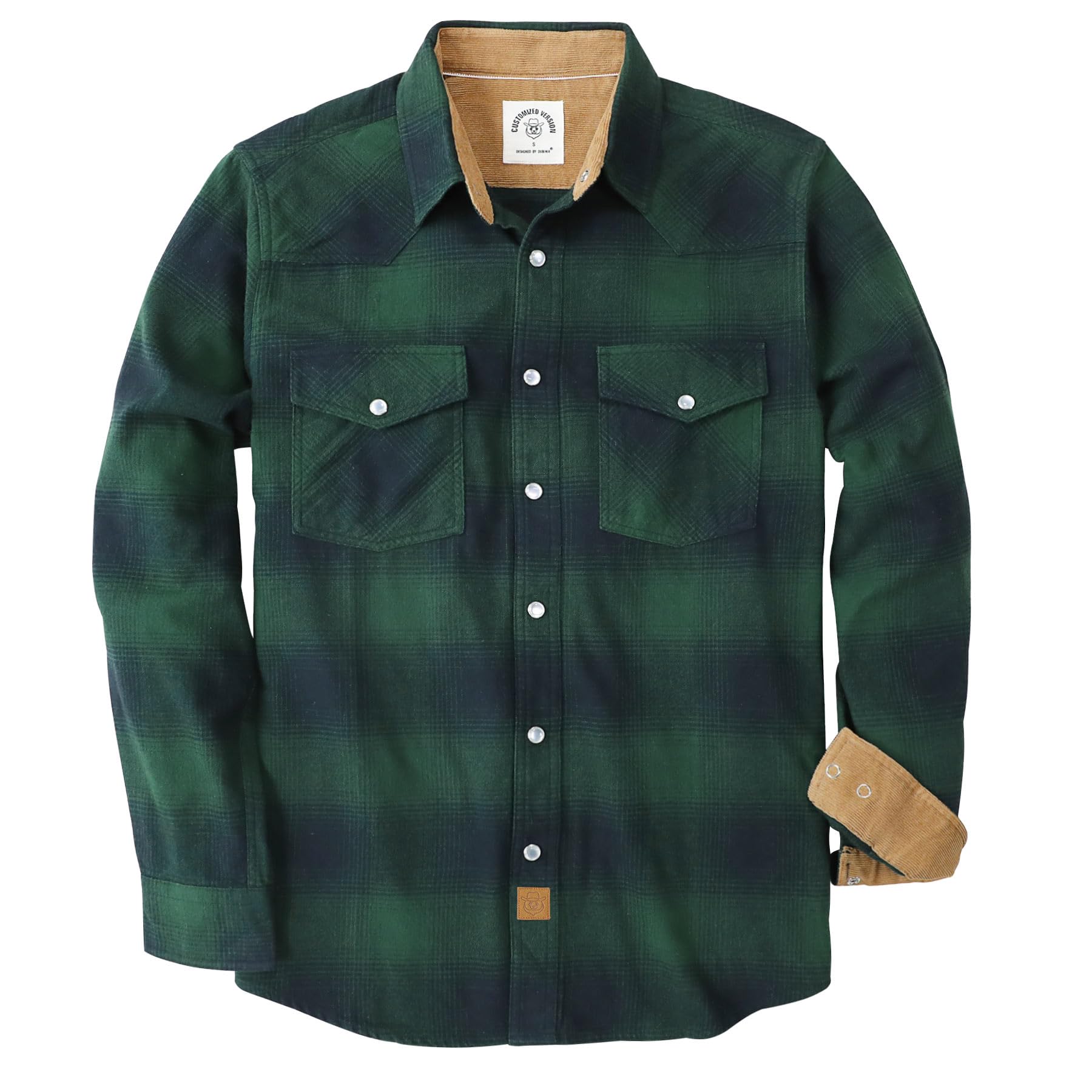 Dubinik® 6 oz Chemise Flanelle Homme Western Cowboy Manches Longues Carreaux Vin