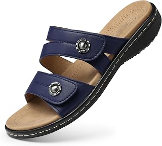 SHIBEVER Women Dressy Flat Sandals: Comfortable Arch Support Sandal