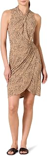 Amazon Essentials Womens Sleeveless Crossover Twist Neck Faux Wrap Dress