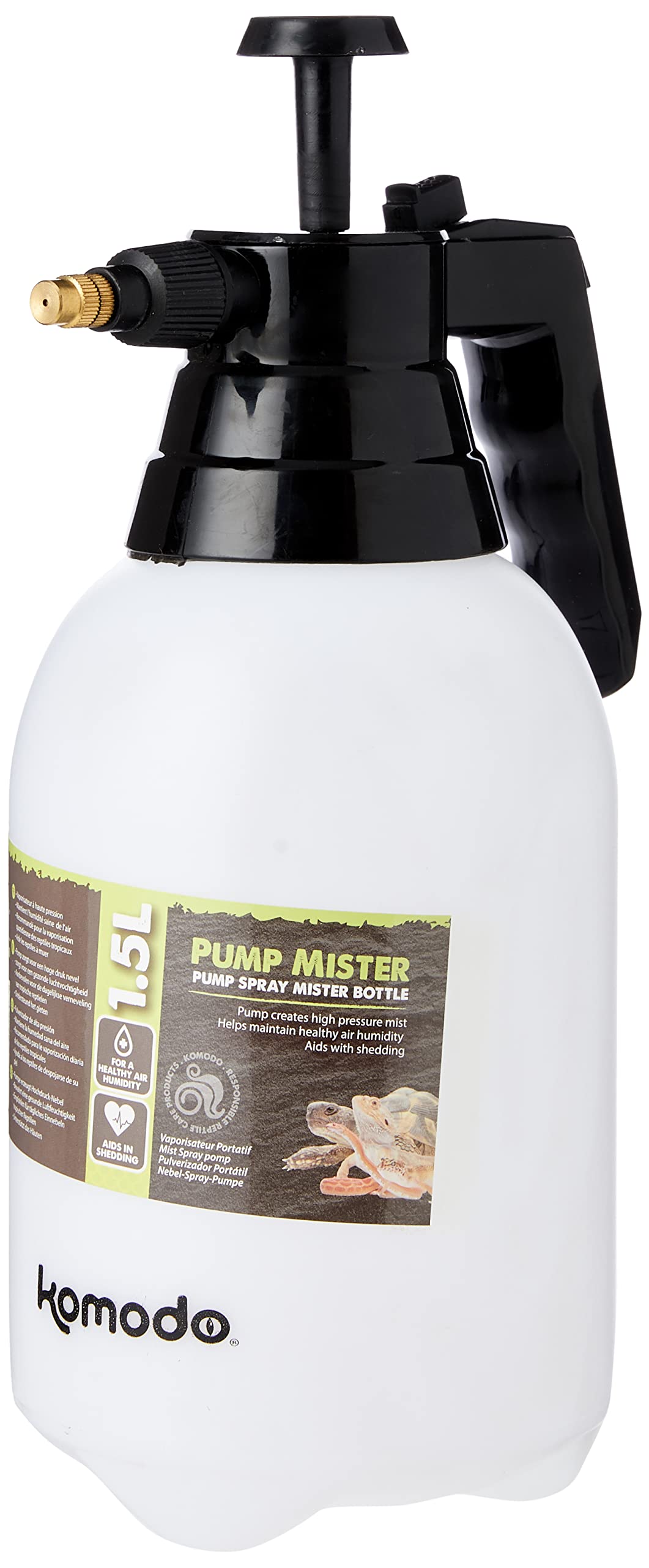 Komodo Pump Spray Mister Bottle with High Pressure Mist Maintains Healthy Air Hu