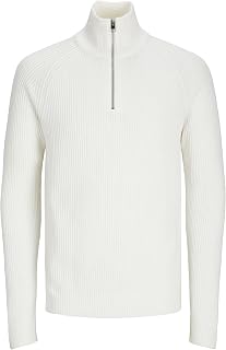 Jack & Jones Jjpannel Aw24 - Maglia A Mezza Zip Maglione Lavorato a Maglia Uomo (Pacco da 1)
